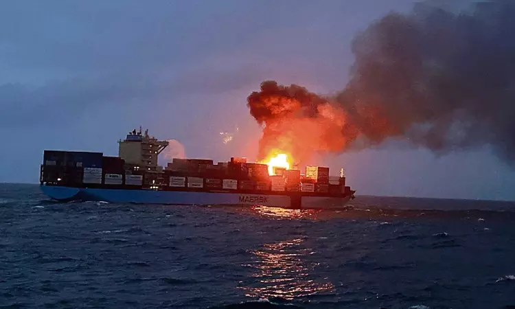 Fire on ship off Goa coast under control, ops continue, says ICG official; 1 crew member dead