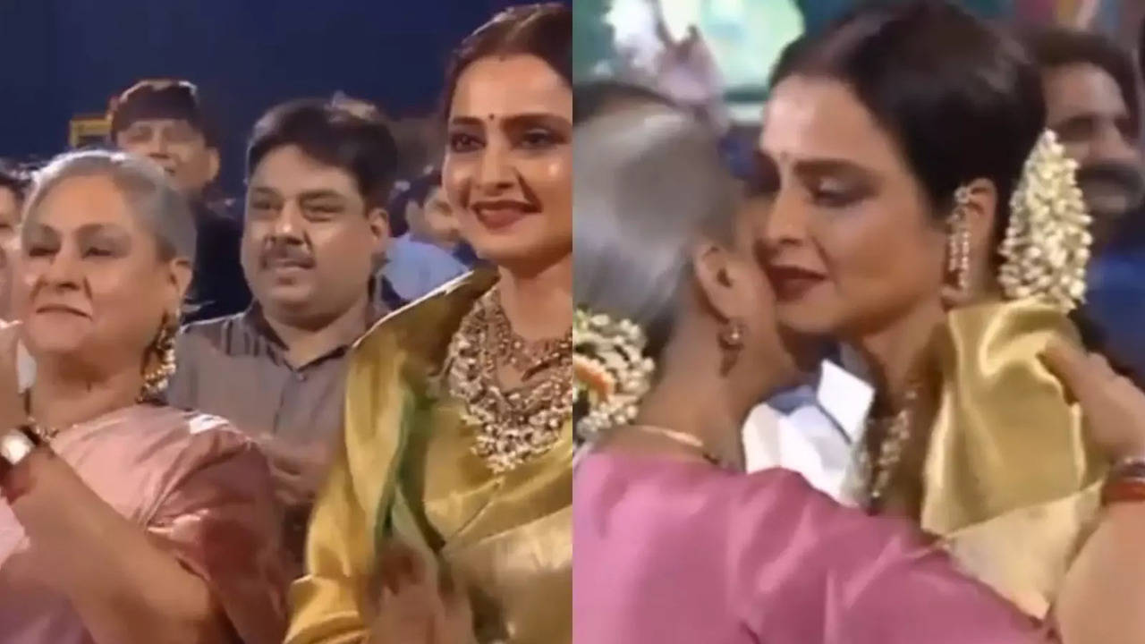 viral video: when rekha ran to hug jaya bachchan on amitabh bachchan's big win - watch