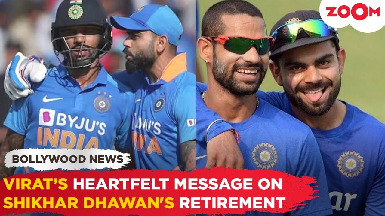 virat kohli shares an emotional message as shikhar dhawan announces his retirement from cricket