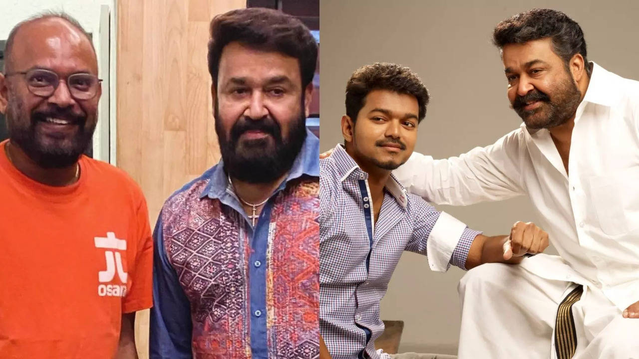 venkat prabhu takes a picture with mohanlal in chennai