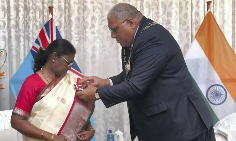 President Droupadi Murmu receives Fijis highest civilian award