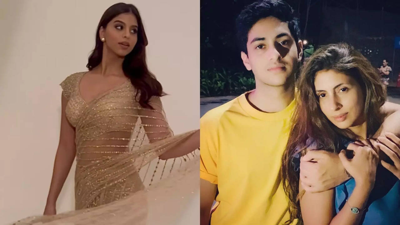 suhana khan dazzles in a saree, gets a shoutout from rumoured beau agastya nanda's mom shweta bachchan