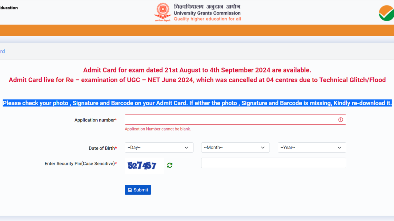 ugc net admit card 2024 for re-exam released at ugcnet.nta.ac.in, direct link to check here