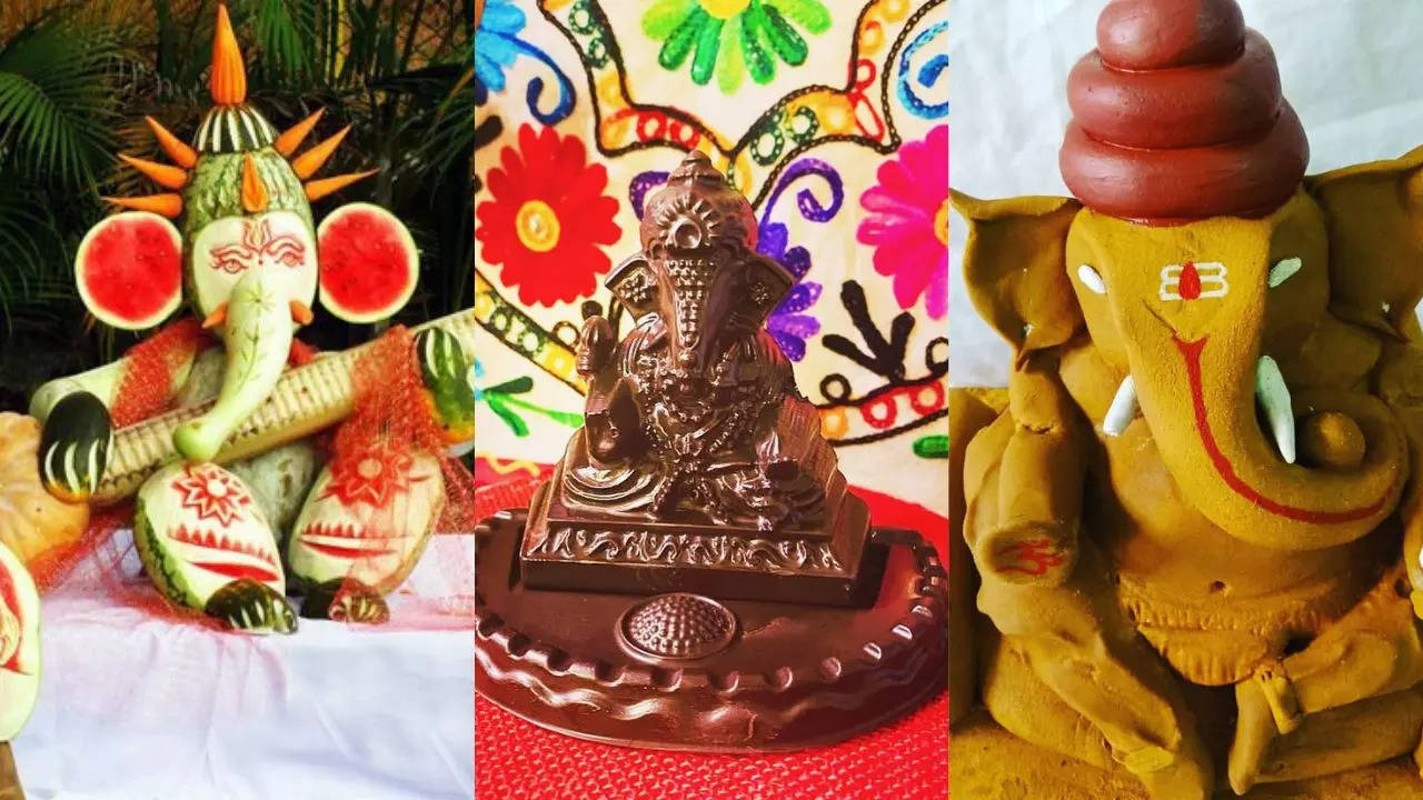 ganesh chaturthi 2024: chocolate, veggies and more, 6 eco-friendly ganesh idols you can make in your kitchen