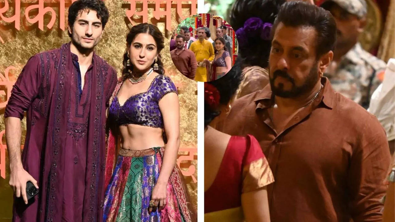 did sara ali khan ignore salman khan at ambani ganesh chaturthi celebration viral video raises eyebrows