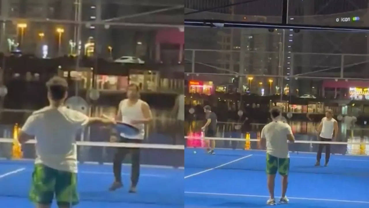 Watch: When MS Dhoni And Rishabh Pant Played Pickleball After IPL Auction In Dubai