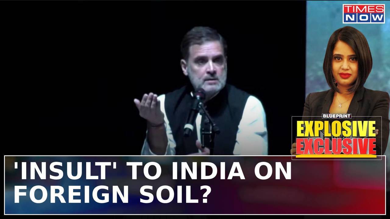 rahul gandhi opens front against rss from usa, bjp slams 'flawed understanding'| blueprint