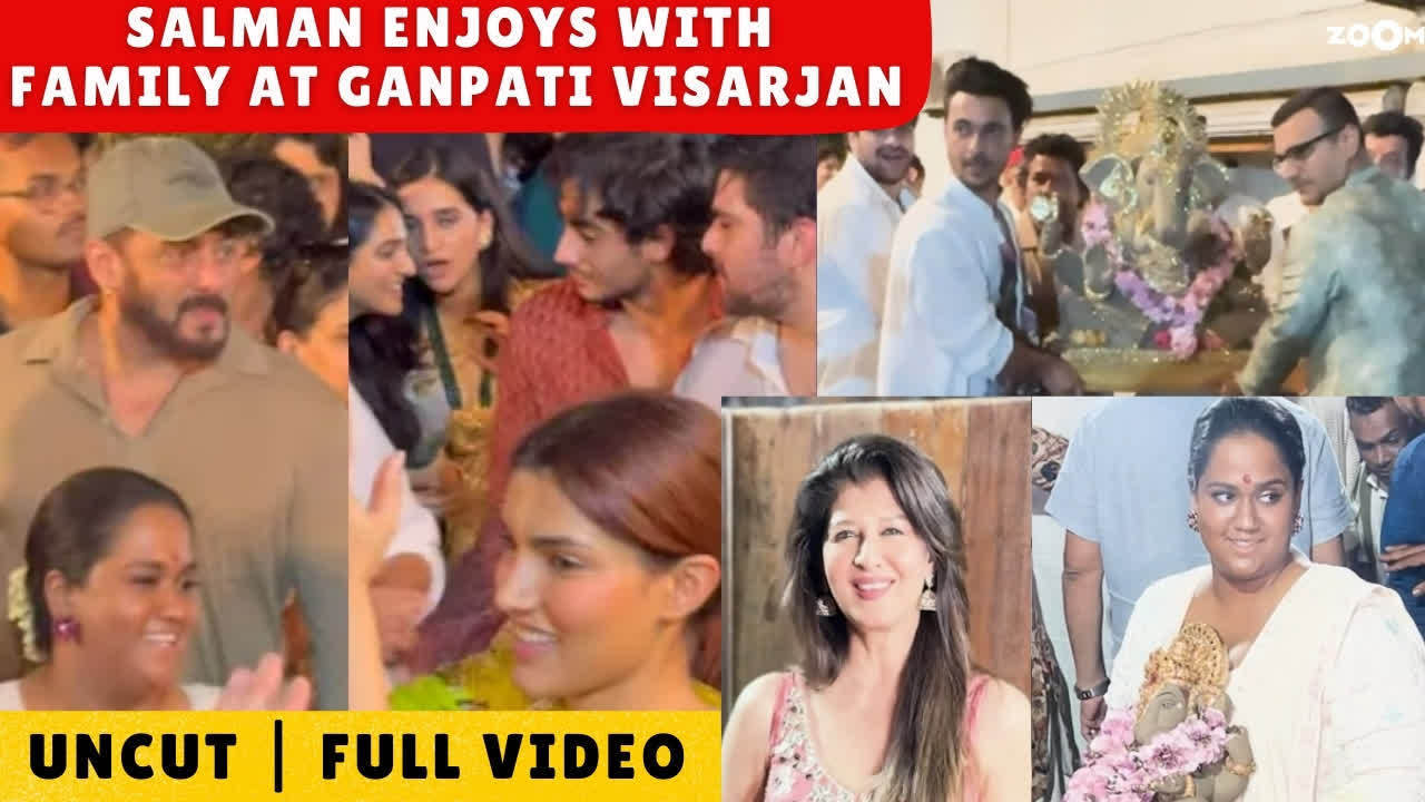 salman khan, arbaaz khan & sshura khan have a great time during arpita khan-aayush sharma's ganpati visarjan