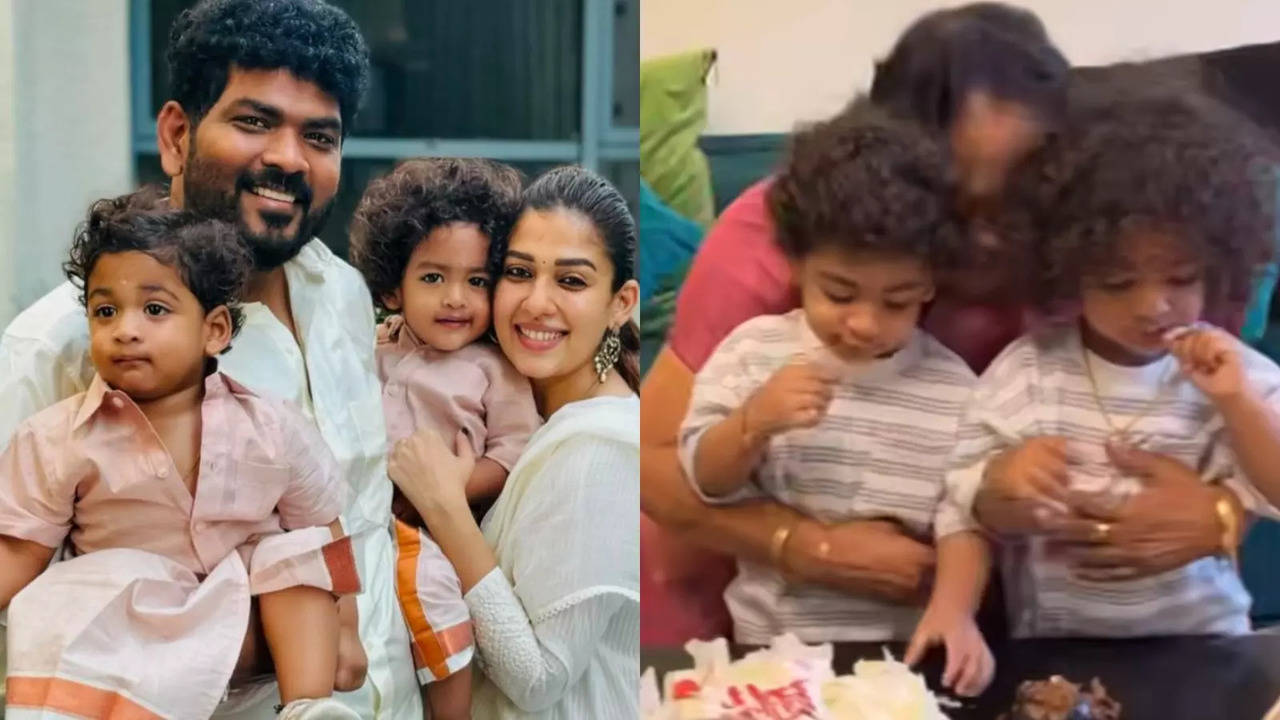 nayanthara and vignesh shivan's twin sons celebrate their grandma's birthday