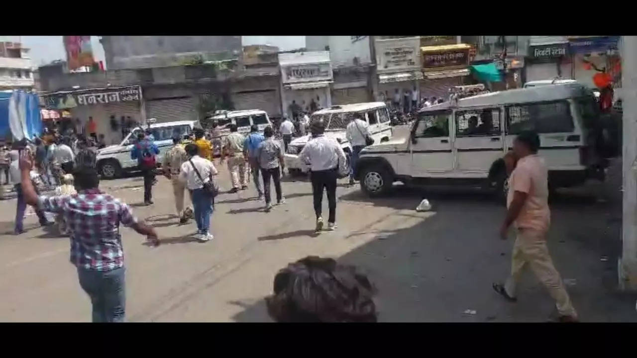 clash during mandsaur procession injures two; internet suspended, shops shut