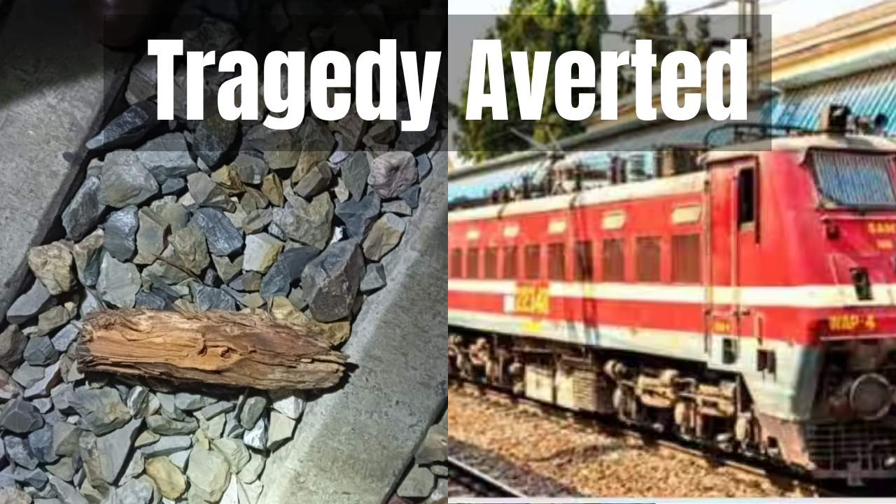 big rail accident averted! delhi-bound swatantra senani express hits wooden log, dodges derailment