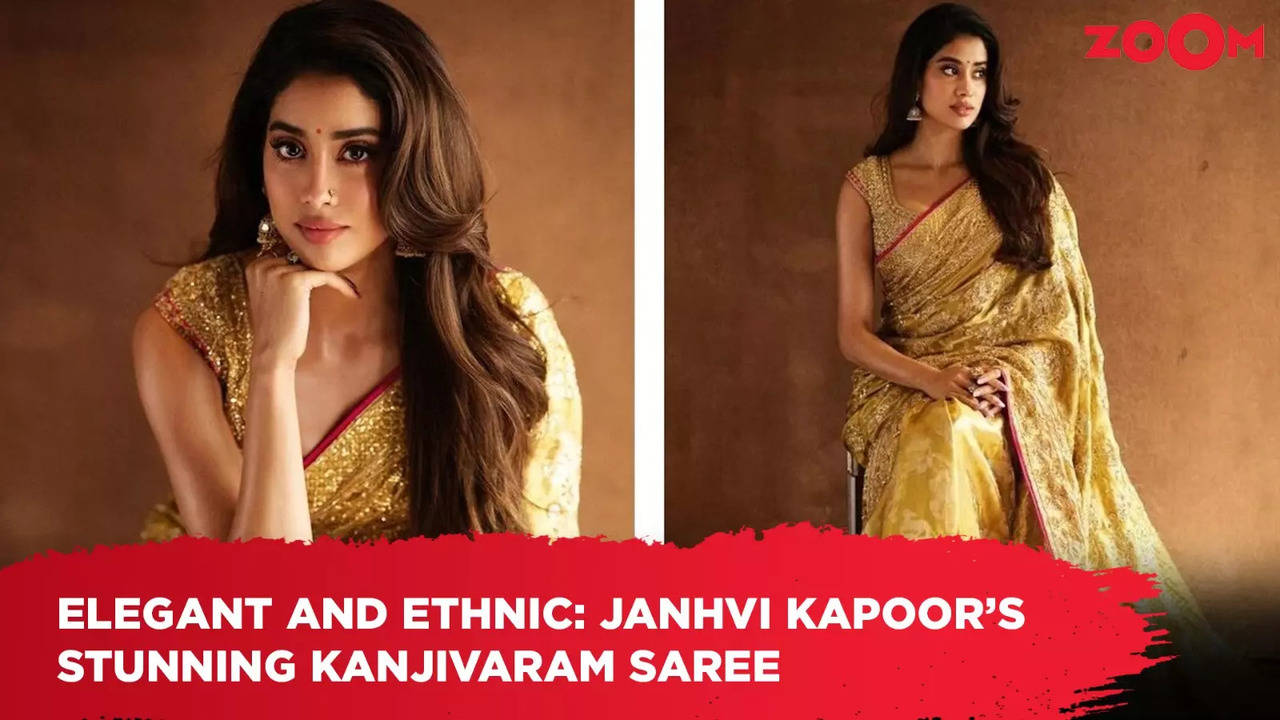 elegant and ethnic: janhvi kapoor’s stunning kanjivaram saree