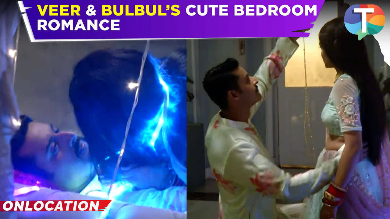 mera balam thanedaar update: veer & bulbul's cute romance in bedroom