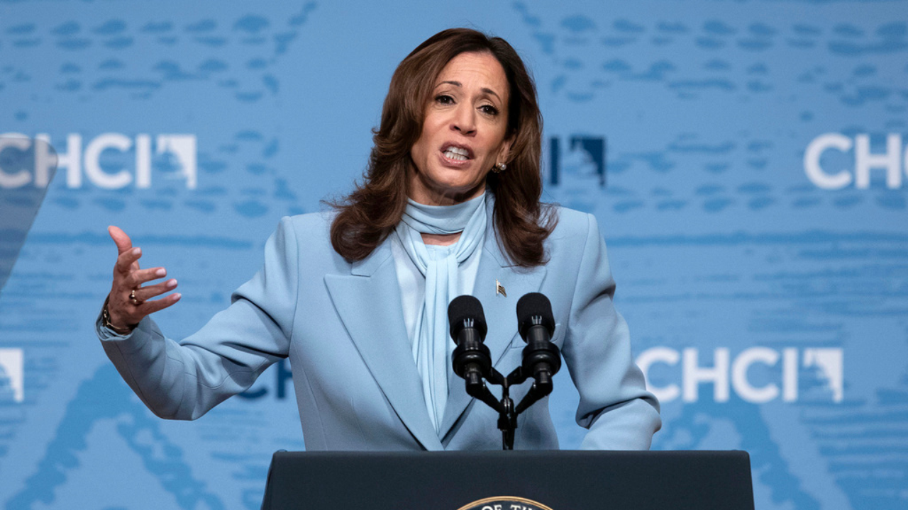 did kamala harris switch to latino accent at hispanic caucus institute event? video viral