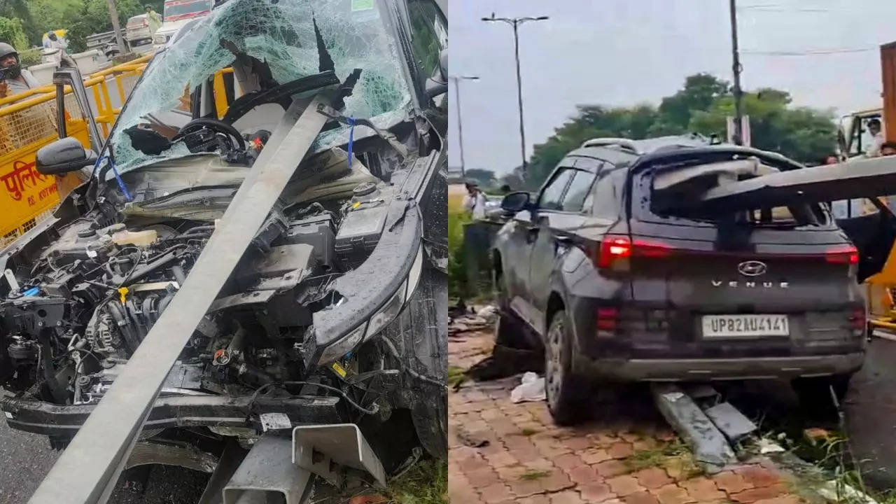 delhi accident: du student dead, 4 injured after speeding suv crashes into guardrail