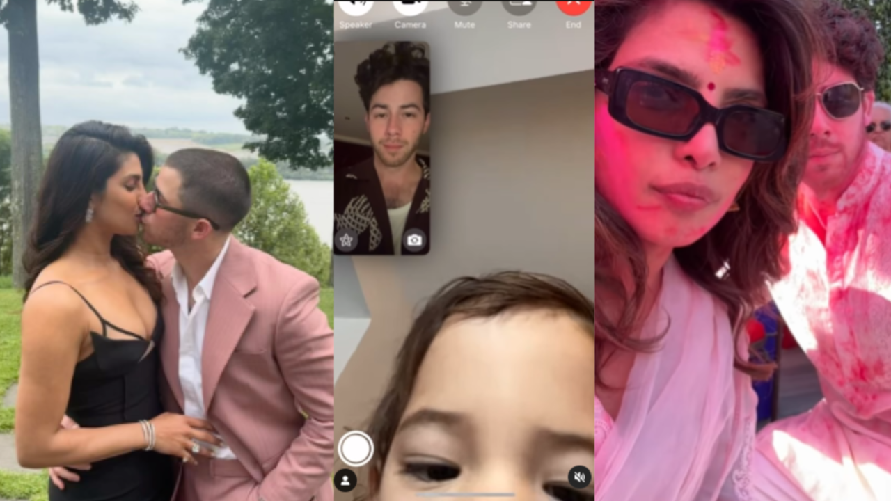 inside nick jonas' camera roll: singer's sweet kiss to priyanka, daughter malti's adorable facetime moment and more