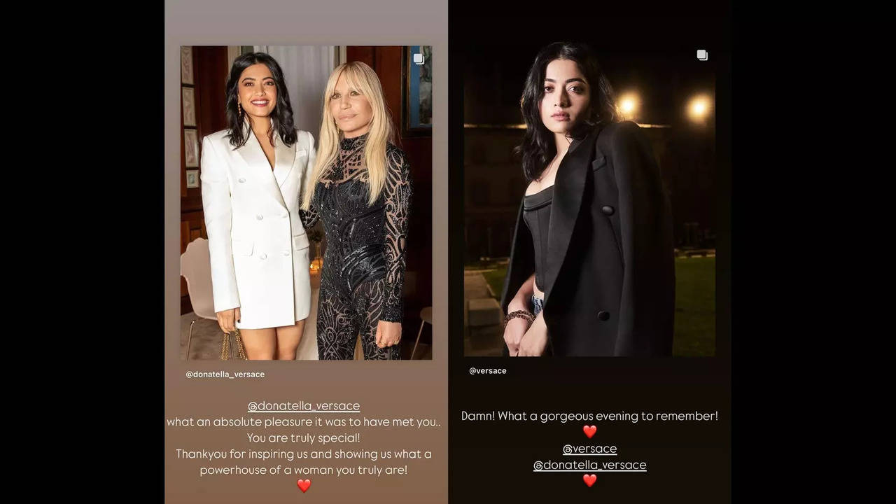 rashmika mandanna meets donatella versace; describes her as 'powerhouse of a woman'