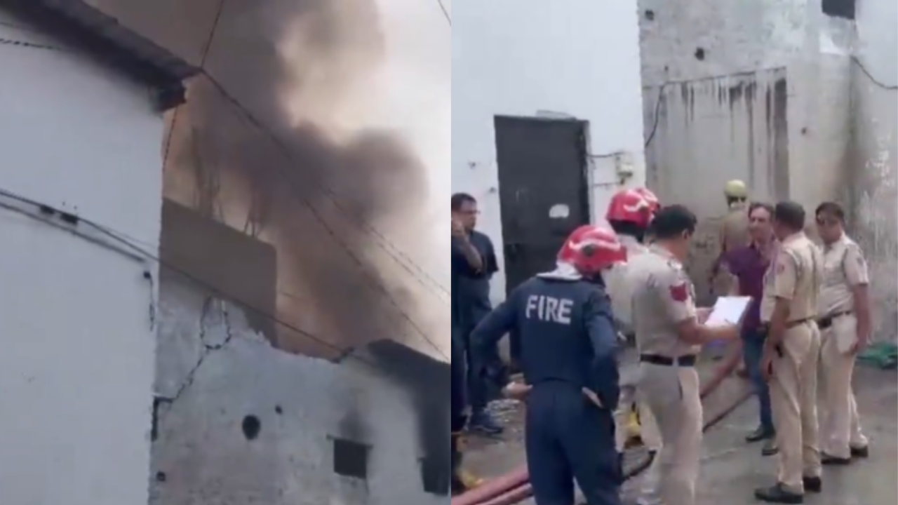 breaking news fire breaks out chemical factory in delhi shahbad daulatpur 8 fire tenders on spot