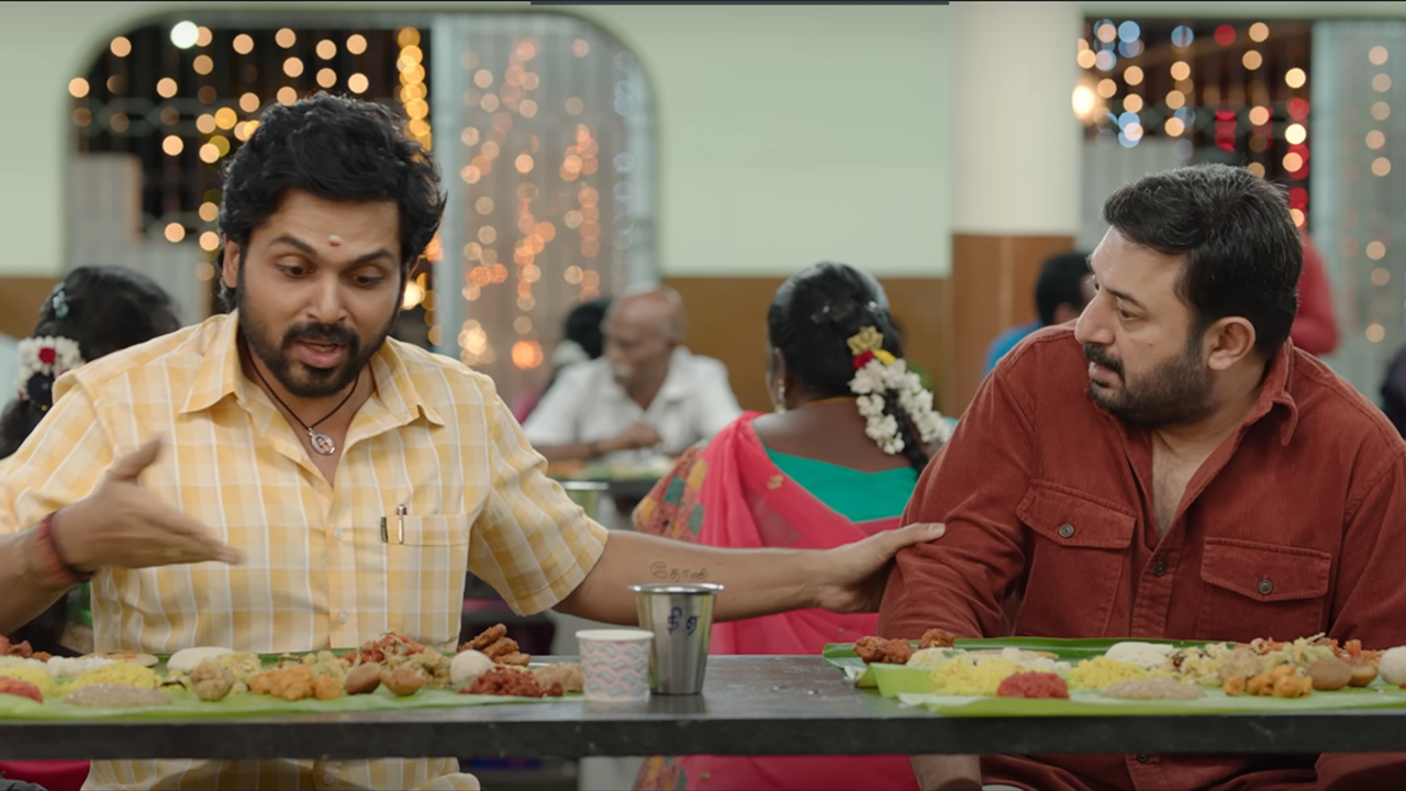 karthi arvind swamis meiyazhagan trailer released