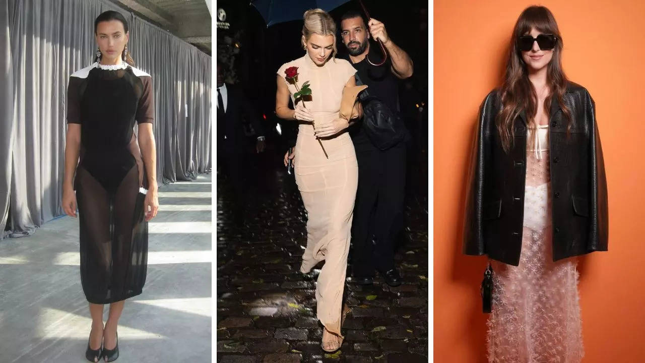 fall 2024 fashion sees no end to sheer outfits: celebrities lead the trend