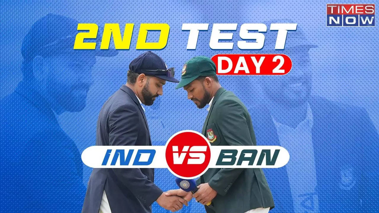 india vs bangladesh 2nd test match day 2 live cricket score updates from kanpur