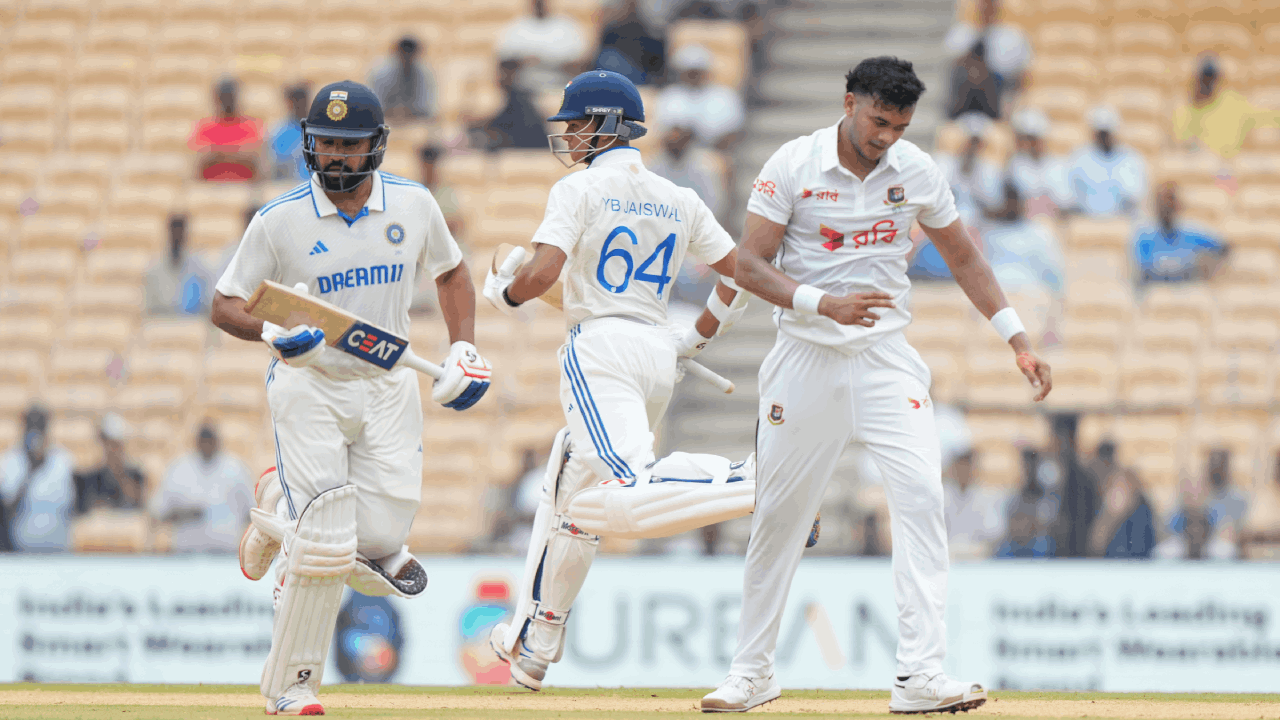 rohit sharma, yashasvi jaiswal create history, become first pair in world to score a 50-run partnership faster than 2 runs per ball in test cricket