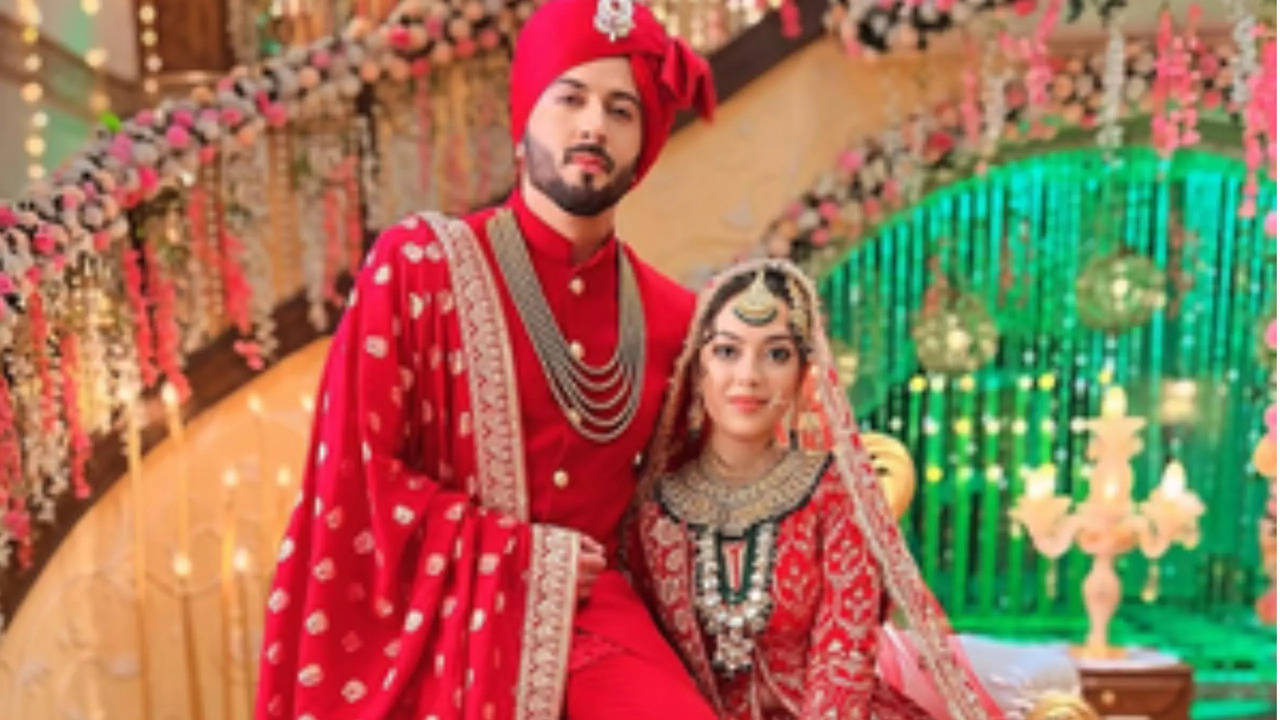 dheeraj dhoopar dazzles in red as he twins with rabb se hai dua co-star seerat kapoor