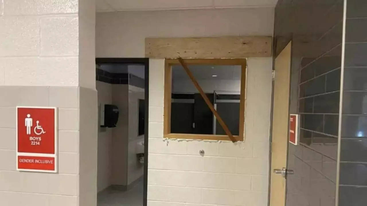 school board making windows so people can look into lgbtq+ student bathrooms