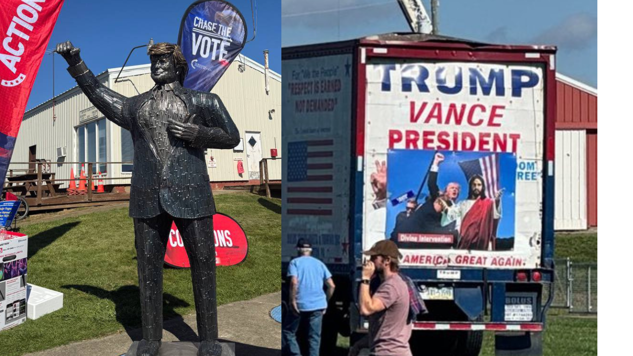 Life Size Statue, Jesus Trailer And Themed Shirts: How Butler Is Honoring Trump