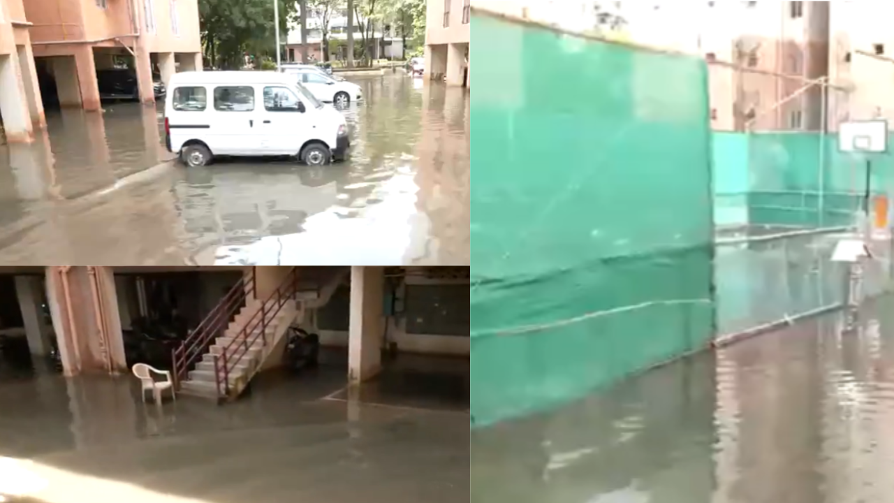 bengaluru localities inundated, basement flooded after overnight heavy showers video bbmp