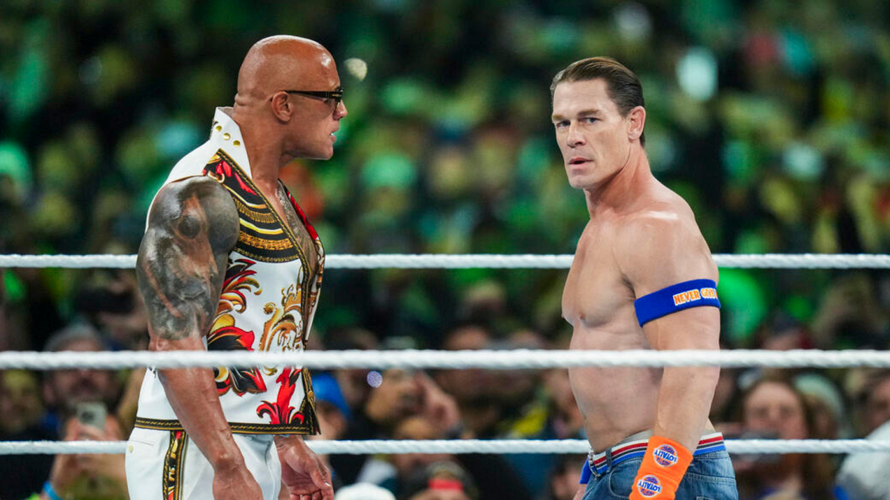 watch: the rock hilariously trolls john cena on instagram live after shocking return at bad blood