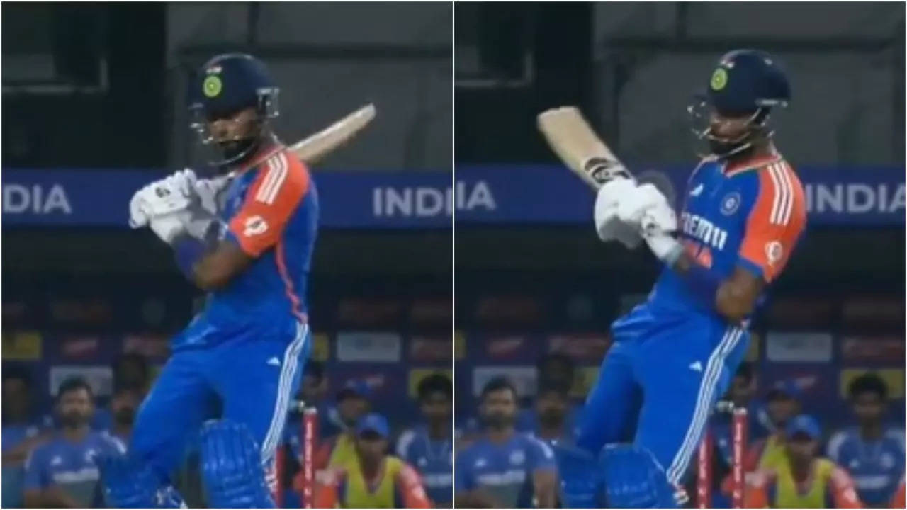 watch hardik pandya's impossible 'no-look' shot - you got to see it to believe it