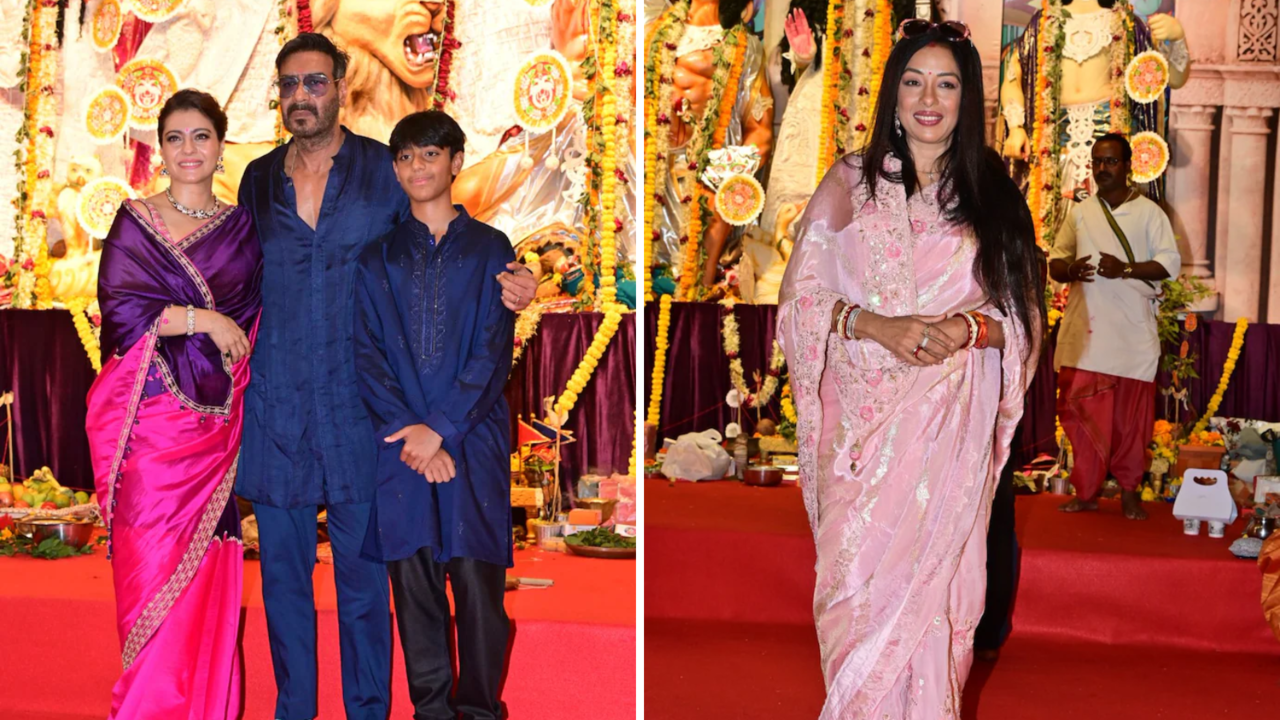 kajol-ajay devgn to rupali ganguly: bollywood celebs lit up mumbai's durga puja pandal