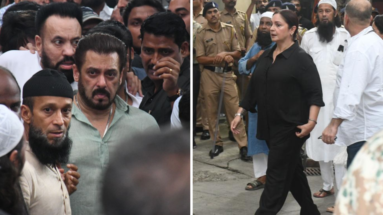 salman khan to pooja bhatt: bollywood celebs gather for baba siddique's funeral