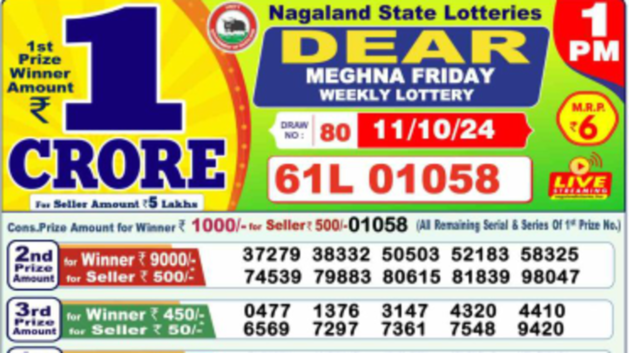 nagaland lottery sambad result today 1 pm, 6 pm, 8 pm october 2024 winners list