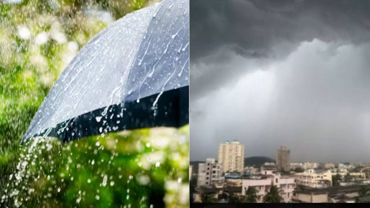 thunderstorm gusty winds in mumbai as rain lashes city alert issued for raigad thane and palghar imd yellow alert rain weather tomorrow