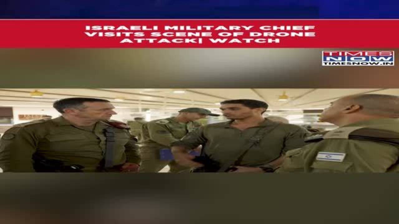 middle east crisis: idf chief visits scene of drone attack on an army base in central israel #short