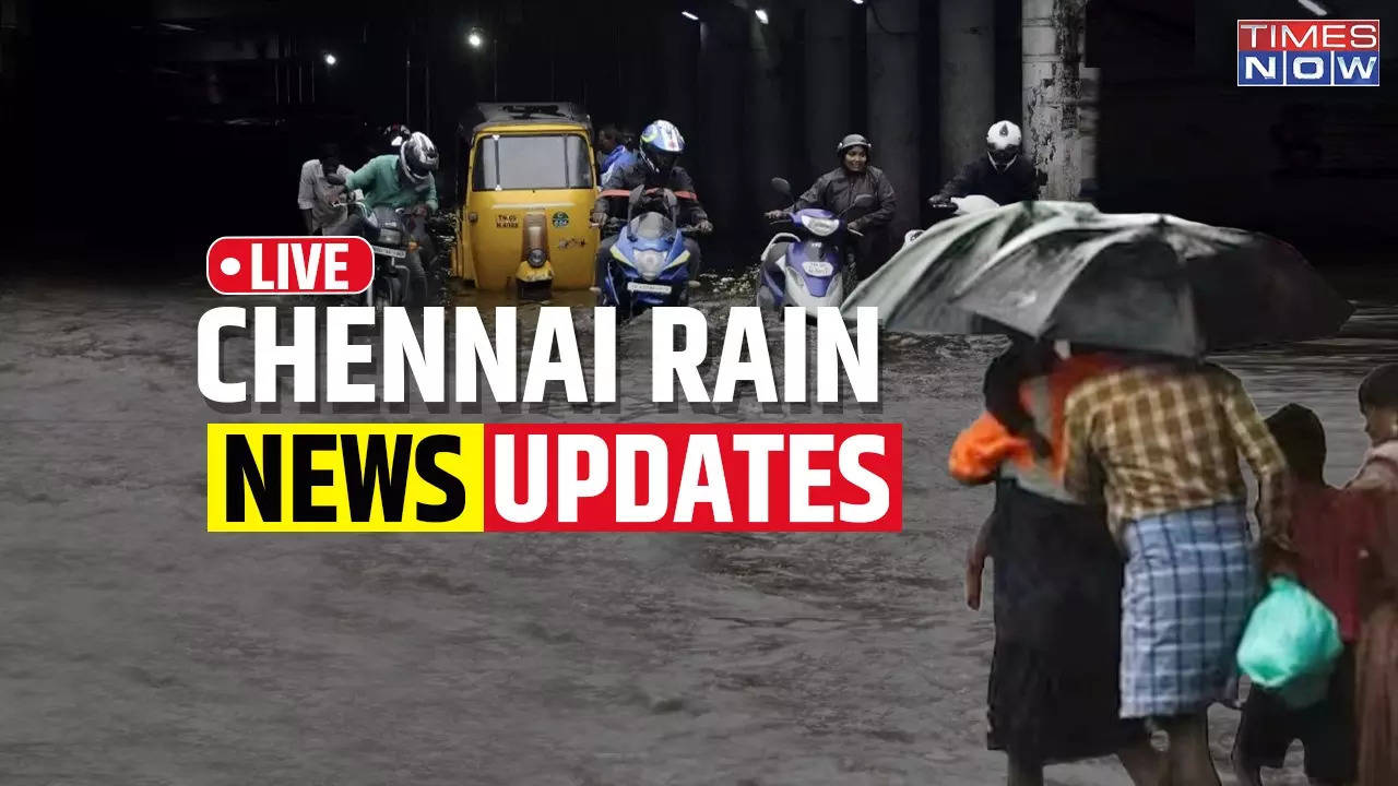 chennai rains live updates imd red alert heavy rains schools colleges closed today weather news tamil nadu rain news