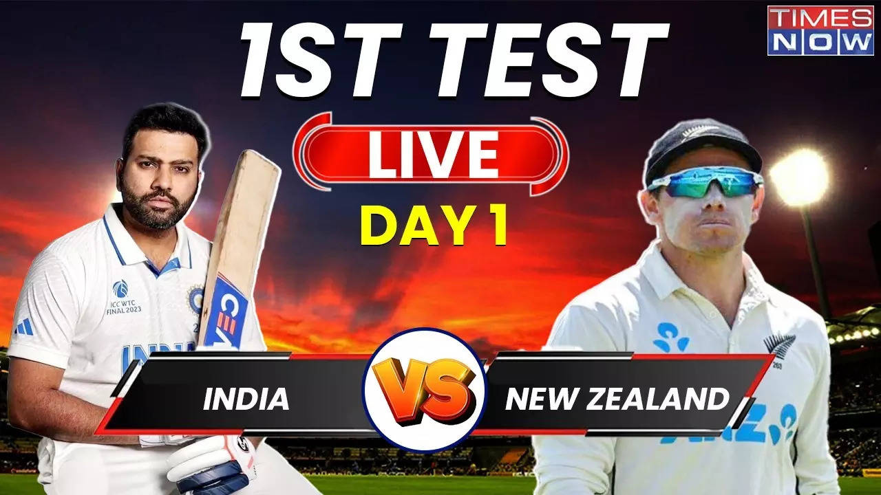 india vs new zealand 1st test day 1 live cricket score updates bangalore pitch weather report