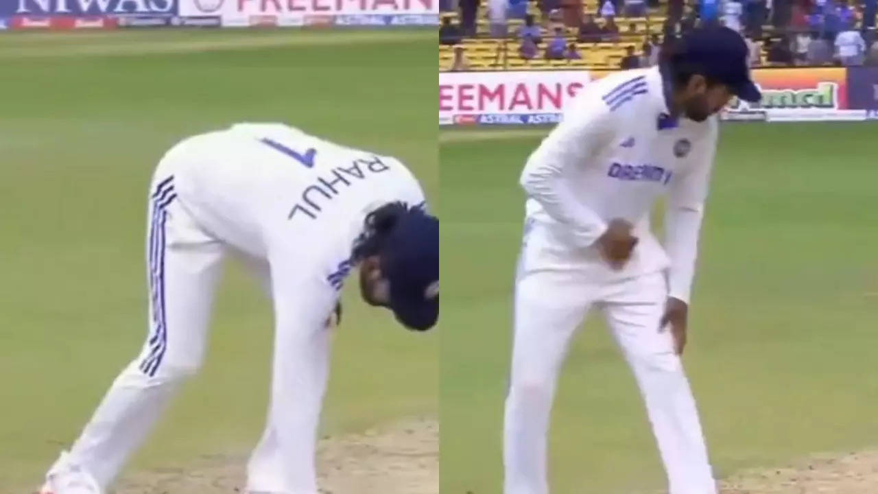 kl rahul to be dropped for india vs new zealand pune test? star batter's viral 'pitch touch' gesture leaves fans guessing