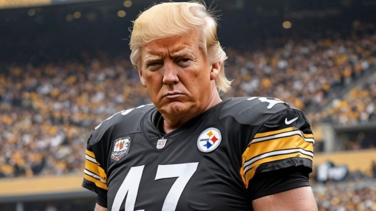 Trump 'Sports' Steelers Jersey In New Pic, Takes 'Christ' Dig At Harris