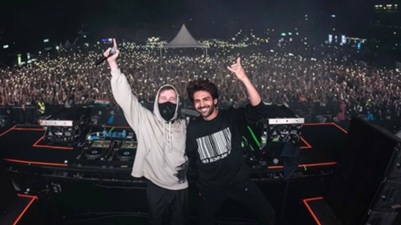 kartik aaryan aka bhool bhulaiyaa 3's rooh baba meets dj alan walker