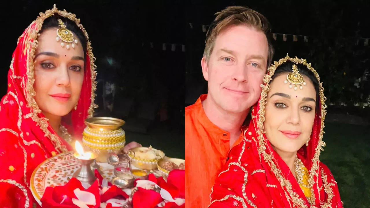 preity zinta drops throwback karwa chauth selfie ft hubby gene goodenough: miss you...