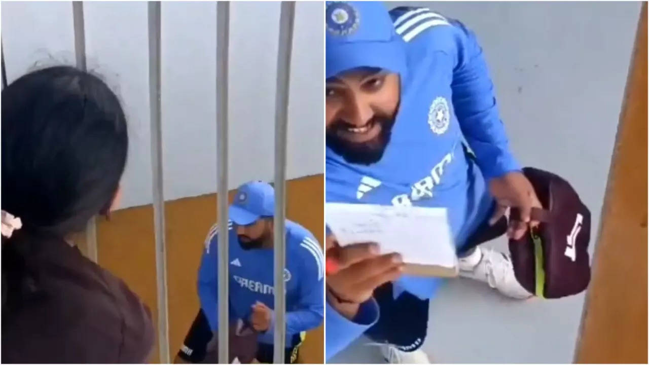 fangirl leaves rohit sharma smiling with playful 'virat kohli' request ahead of ind vs nz 2nd test- watch