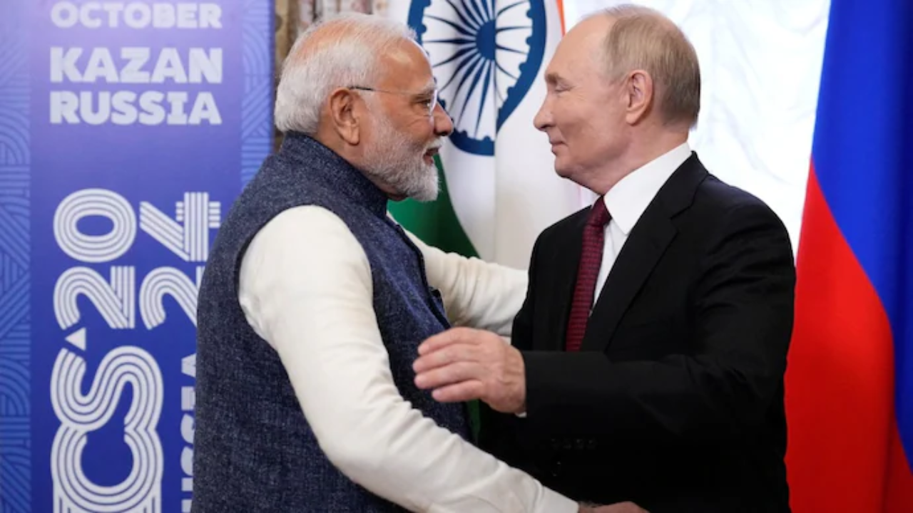 'you managed to...': vladimir putin heaps praises on pm modi, says india's growth an example for many brics nations