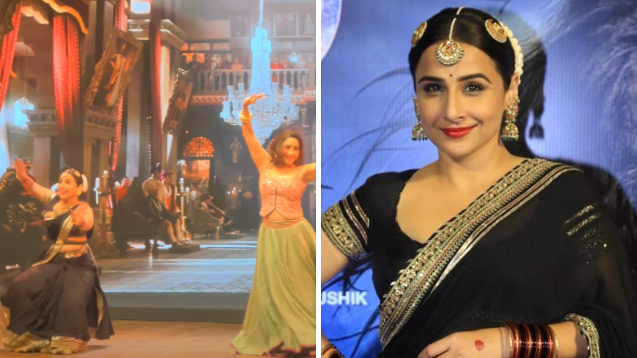 bhool bhulaiyaa 3: vidya balan recovers like a pro after fall during ami je tomar 3.0 performance with madhuri dixit