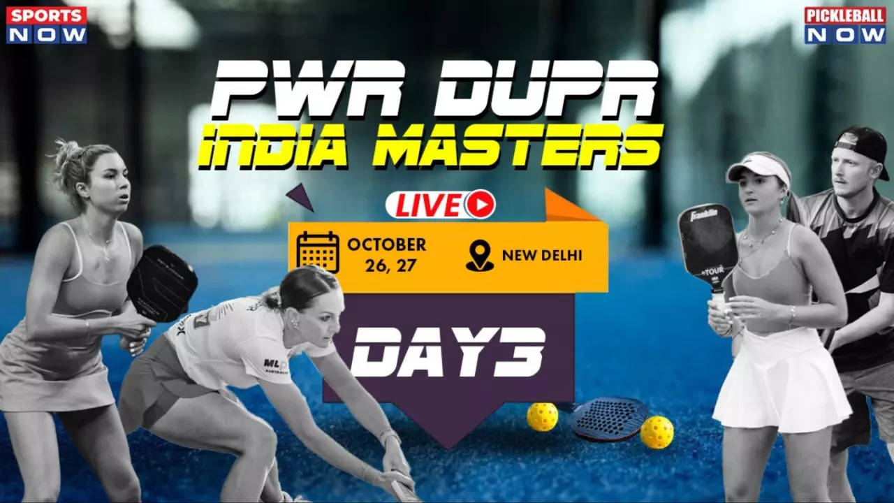 pwr dupr india masters day 3 live updates pickleball match new delhi