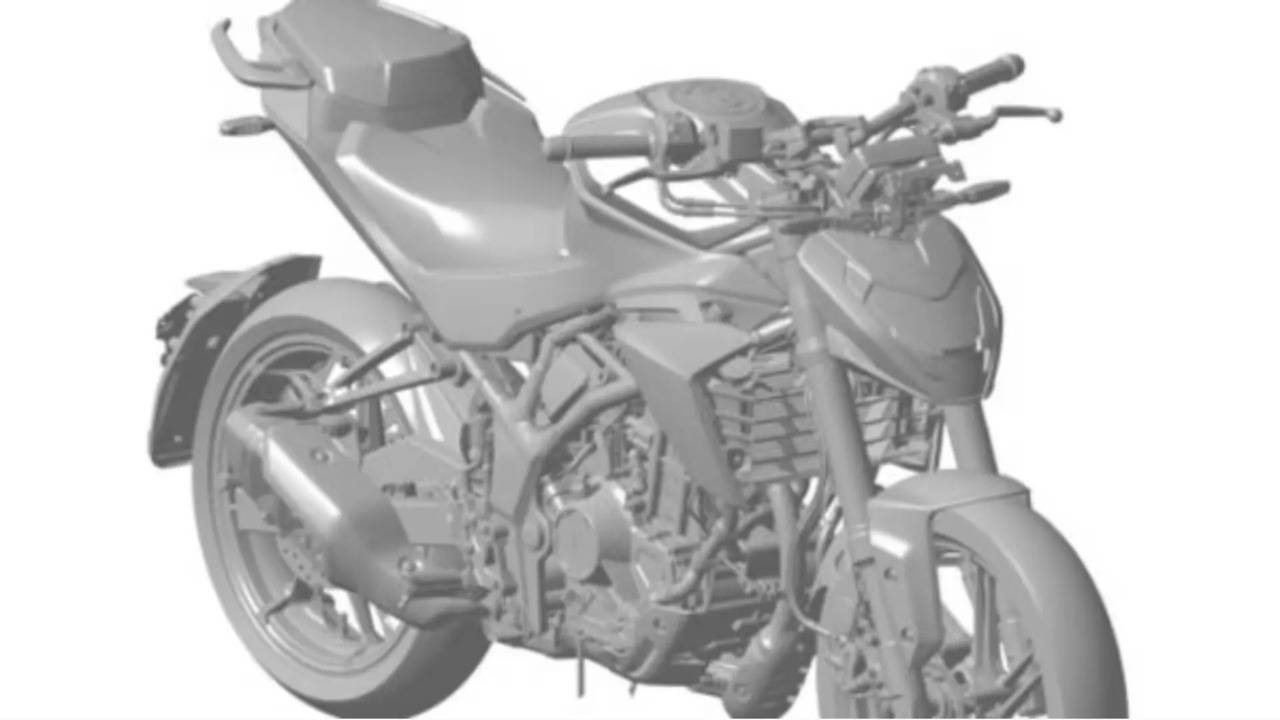 hero 2.5r xtunt based motorcycle design patented