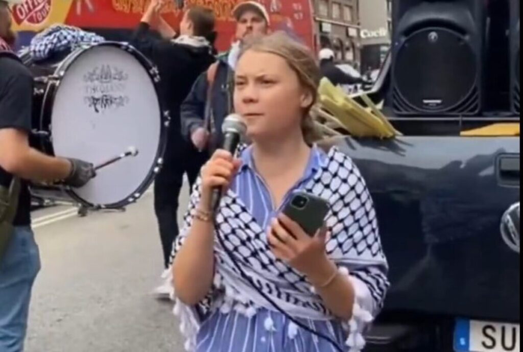 Thunberg leads pro-Palestinian, climate protest in Milan