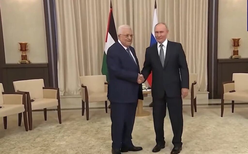 Putin meets Palestinian leader Abbas at BRICS summit